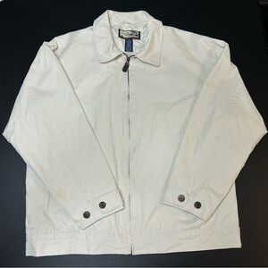 Vintage Havana Jacks Cafe Men’s Medium Tan Beige Full Zip Jacket Windbreaker